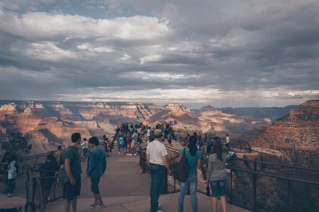 People enjoying during a college trip