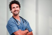 A male nurse standing