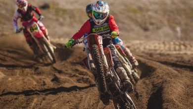 A rider on dirt bike