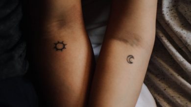 sun and moon Couple Tattoos