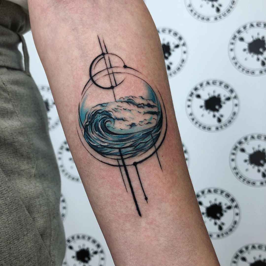 Tattoo tagged with small air symbol symbols little tiny earth symbol  alchemy tricep black water symbol medium size alijika fire symbol   inkedappcom