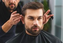 Guy getting a haircut