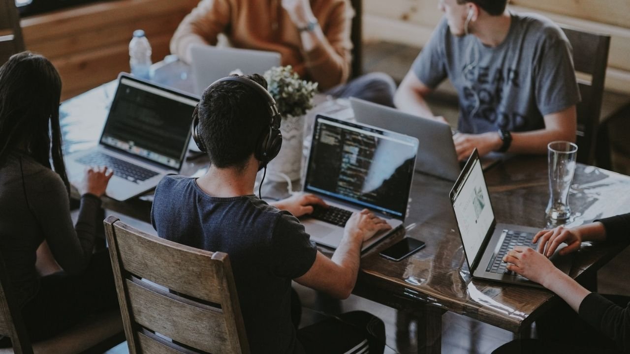 People in small office