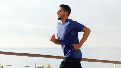 healthy male running