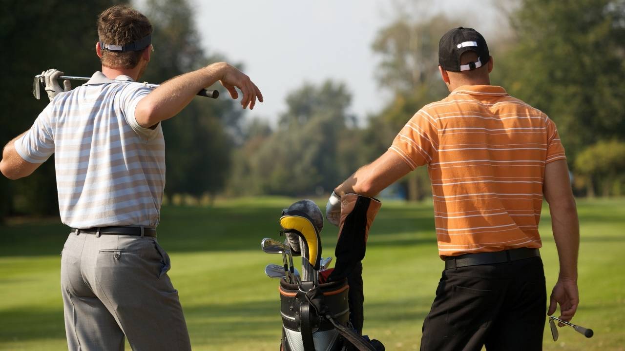 Men at a golf course