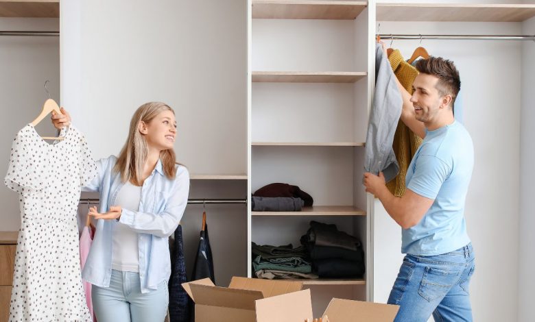 Couple decluttering their home