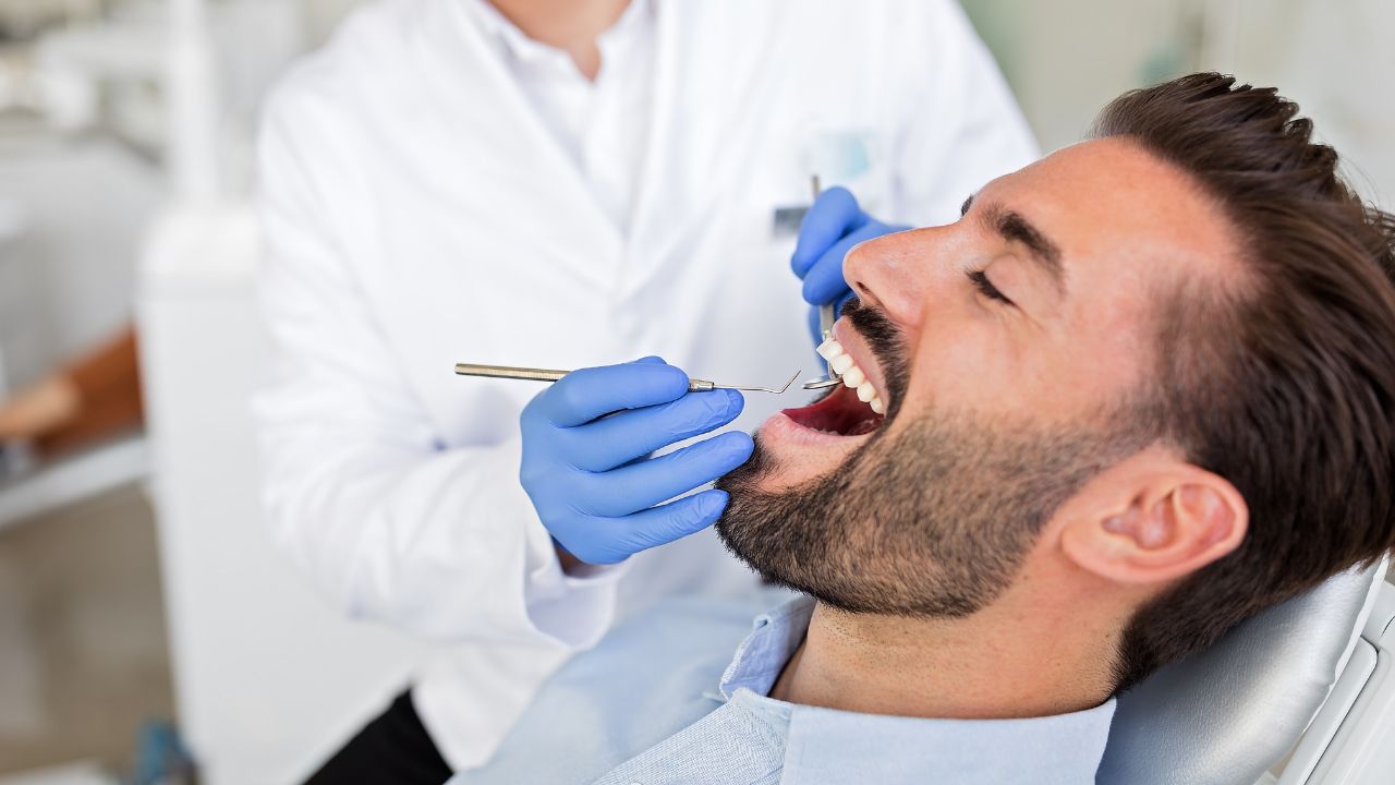 A guy having Dental Check-Up