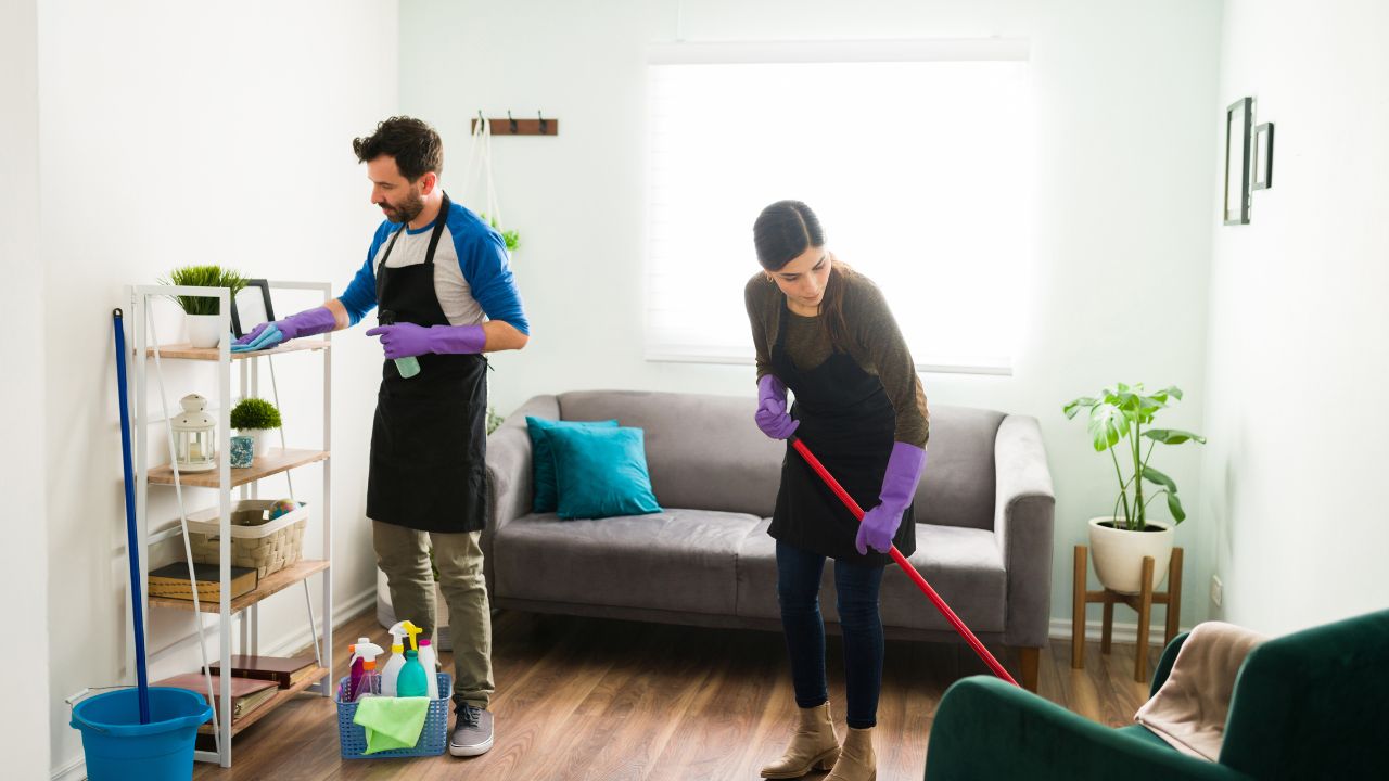Couple doing House Chores