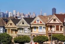 Victorian style homes in San Francisco