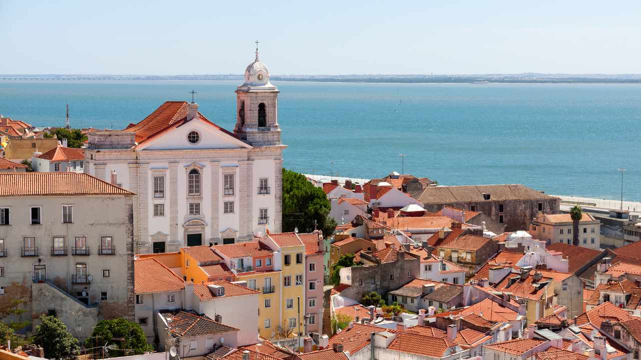 Scenic view of the historic cityscape in Lisbon, Portugal, a best pick for budget travelers
