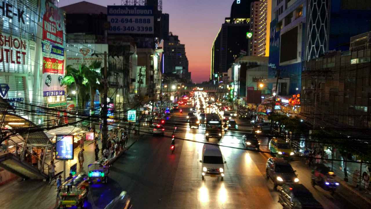 Bustling street life in Bangkok, Thailand, one of the most vibrant places to travel affordably