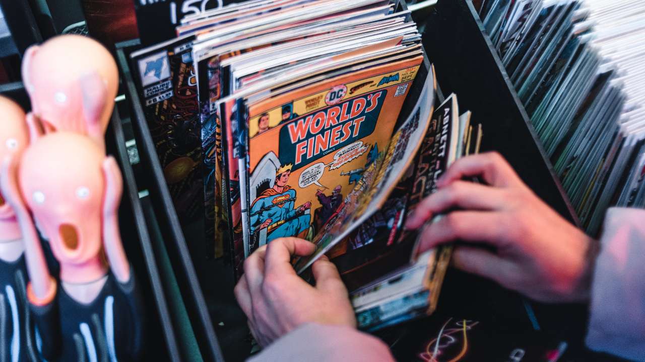 closeup of a person holding Comic Book's