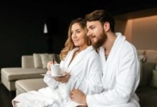 couple enjoying wellness weekend
